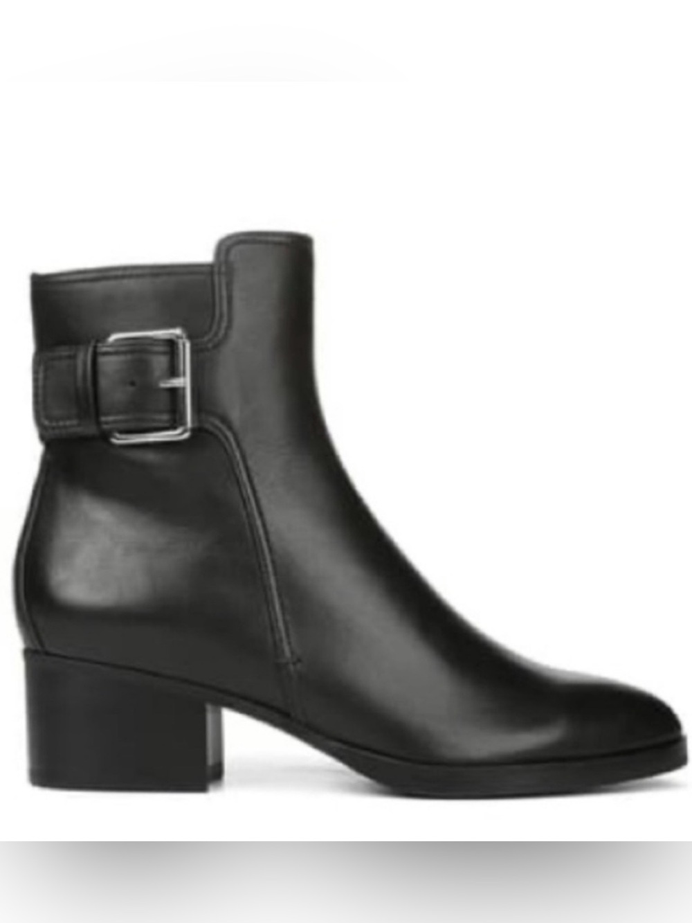 Via Spiga Women Octavia Ankle Boot Size 8 Block Heel Moto Buckle Chic Work